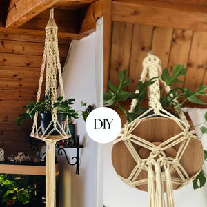 Modern Macrame Plant Hanger on Vintage 70s Pattern, Instant Download PDF, Macrame Home Decor, 1970s Projects, DIY