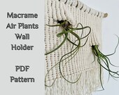 Double Macrame Air Plant Holder PDF Pattern, Macrame Wall Hanging Pattern, Wall Decor, Modern Farmhouse, Air Plant Terrarium,Home Sweet Home