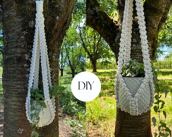 Without Tassel on Bottom Macrame Plant Hanger, Macrame Pattern,Bohemian No Tail Hanging Planter, Farmhouse Gift, Digital DIY Written Pattern
