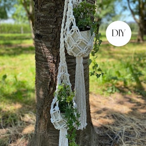 Macrame Double Pod Planter Pattern, Tiered Plant Hanger Tutorial, Digital Download, How to make a Macrame Plant Hanger, Pod Planter Supplies