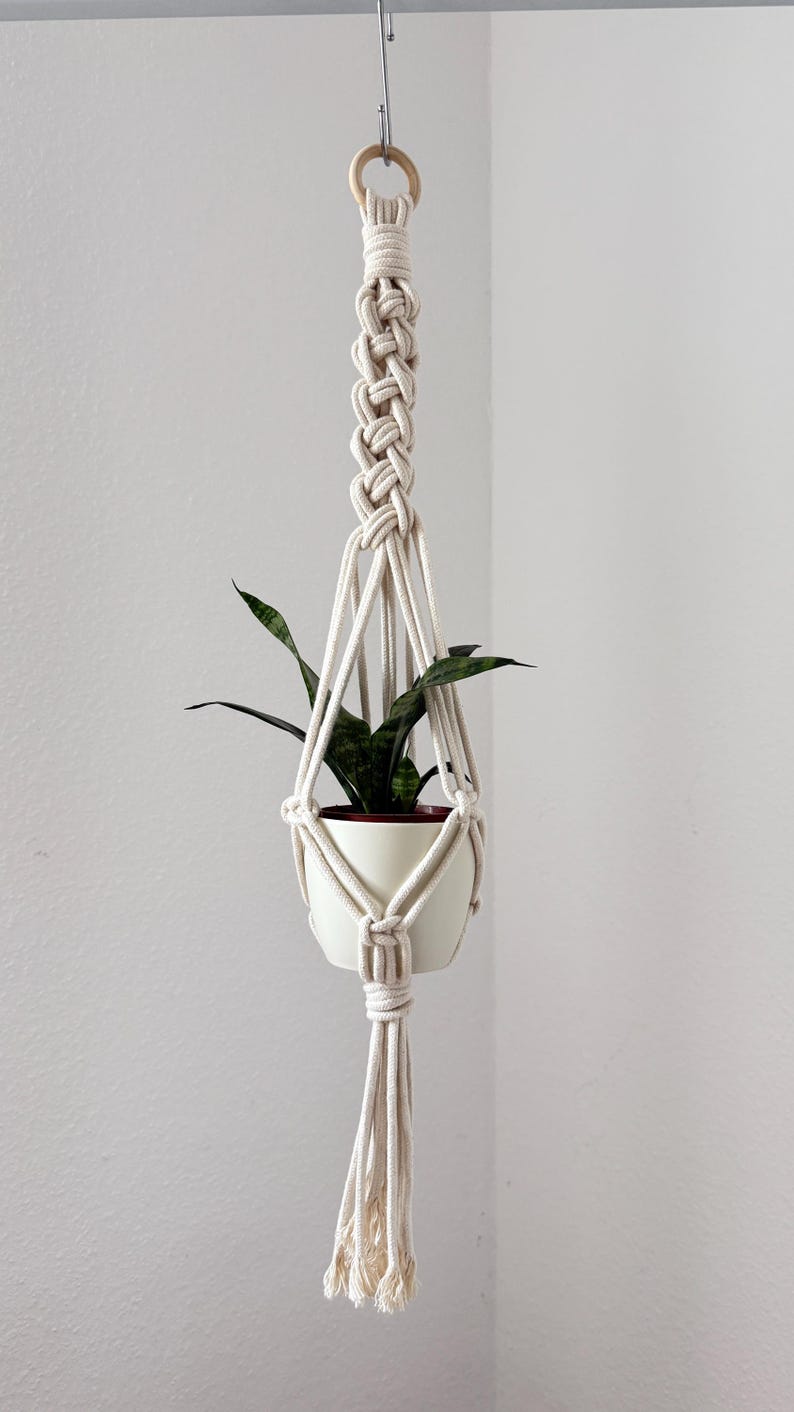 Macrame Hanging Planter PDF Pattern | Easy DIY Boho Decor Idea | Plant ...