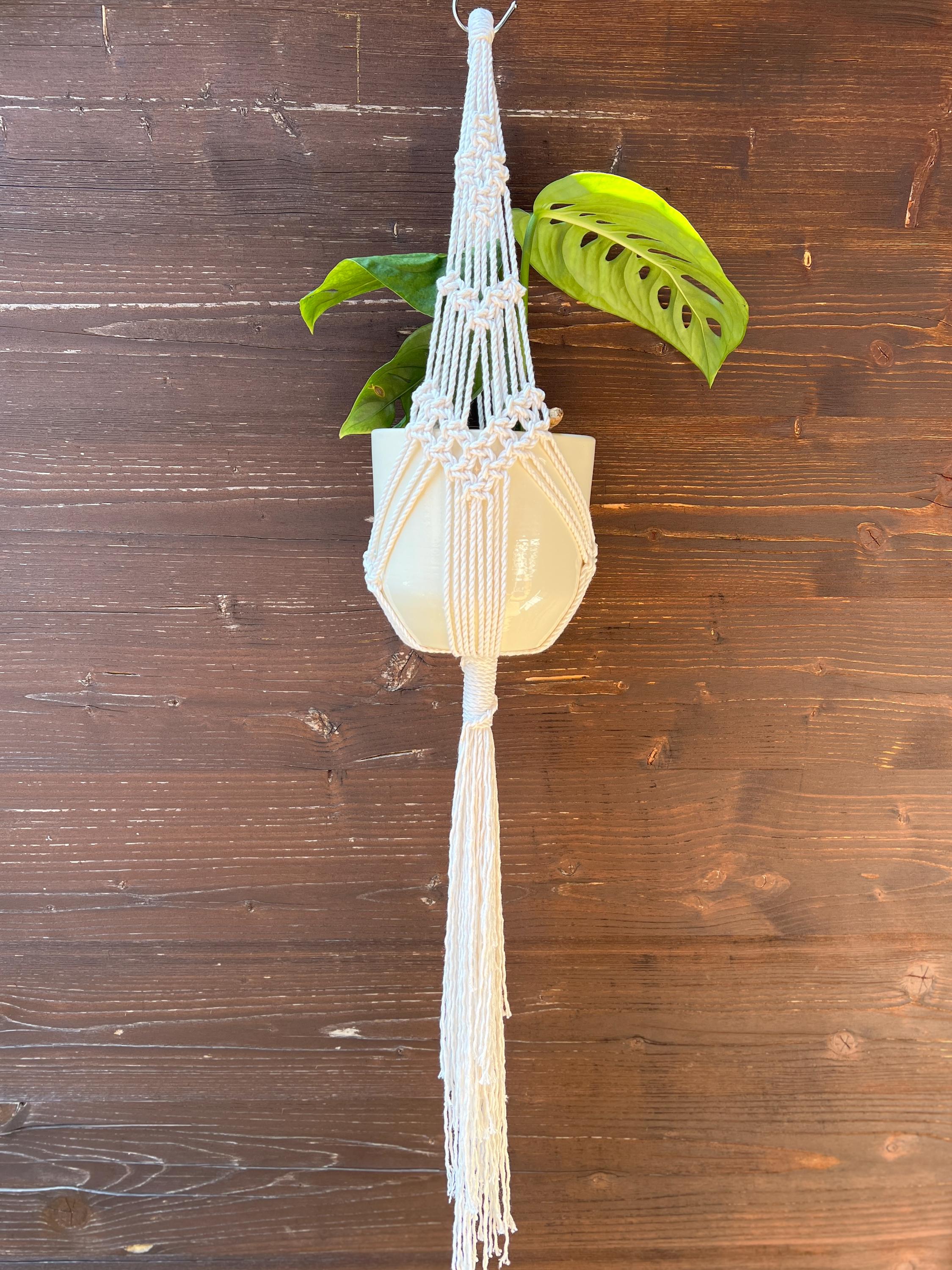 DIY Short Macrame Plant Hanger Pattern for Trailing Plants | Detailed ...