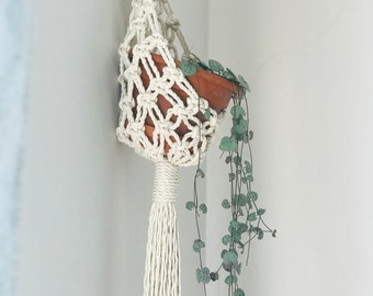Modèle PDF Cache-pot en macramé, tutoriel de suspension de plante en macramé, téléchargement numérique, nid de plante aérienne motif COSY POD