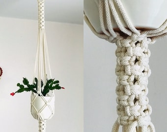 Mönster för makraméblomma, växthängare pdf DIY, handledningsinstruktioner, makraméfiberkonstmönster, nybörjarmakramé, direktnedladdning