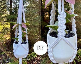 Macrame Plant Hanger Pattern, DIY Written Instructions, Macrame PDF Pattern, BEGINNER Macramé, Instant Download, Gift Idea