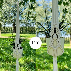 DIY Macramé Plant Hanger Pattern – Create an Eclectic Decor Piece. Diamond Hanging Planter. Perfect for Beginners! Unique Handmade Gift