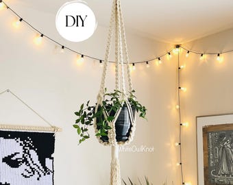 Macrame Plant Hanger Pattern PDF | Boho Hanging Planter DIY Tutorial | Eclectic Decor | Digital Download