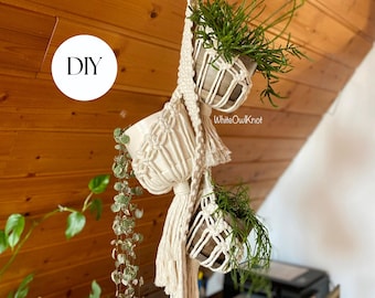 PDF Pattern Macrame Plant Hanger, Multiple Plant Hanger DIY, Macram  Pattern Beginner, DIY Macrame, Pod Planter Step by Step - Etsy