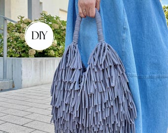 Macrame Shoulder Bag Pattern PDF | DIY Boho Chic Handbag | Summer Bag Instructions | Handmade Bag | Instant Download