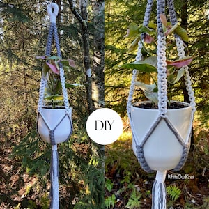 PDF Pattern Macrame Plant Hanger, Hanging Planter Multicolour, DIY Home Accents and Rustic Decoration, Macrame foe Beginner, Gift Idea