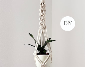 Macrame Hanging Planter PDF Pattern | Easy DIY Boho Decor Idea | Plant Hanger Tutorial for Beginners | Digital Download Gift