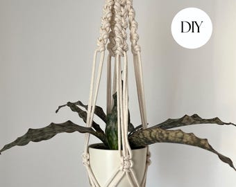 DIY Pattern Macrame plant hanger, plant hanger DIY, macramé pattern beginner, DIY macrame, step by step, how to plant hanger, Christmas gift
