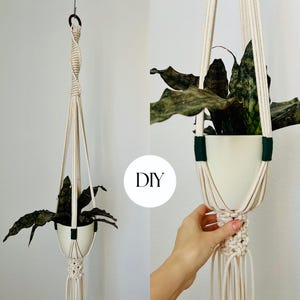 DIY Macrame Pattern: Elegant Macrame Plant Hanger, How To Make Macrame Planter Written Instructions, Beginner Friendly, Instant Download