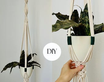 DIY Macrame Pattern: Elegant Macrame Plant Hanger, How To Make Macrame Planter Written Instructions, Beginner Friendly, Instant Download