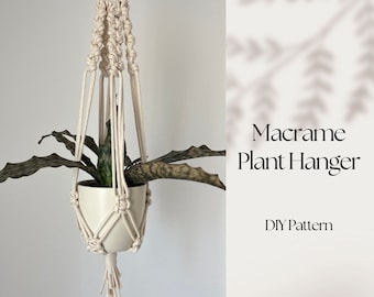 DIY Pattern Macrame plant hanger, plant hanger DIY, macramé pattern beginner, DIY macrame, step by step, how to plant hanger, Christmas gift