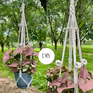 DIY Pattern Macrame Plant Hanger, Macrame Pattern PDF, DIY macrame, step by step, how to plant hanger