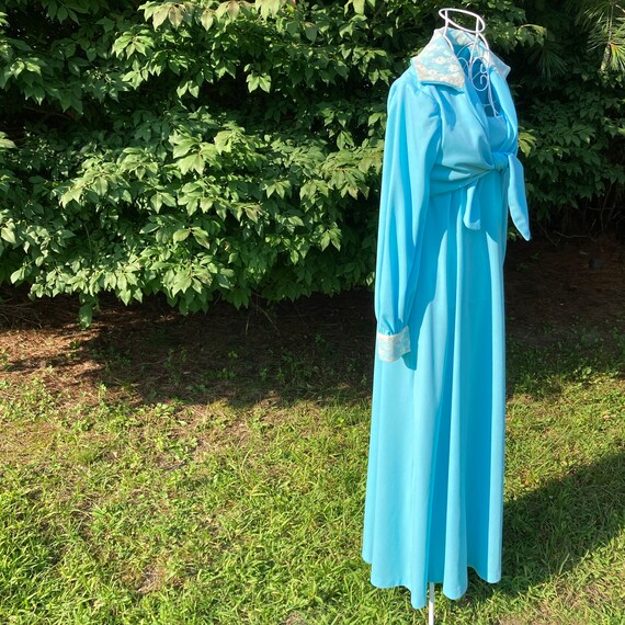 70s maxi dress set cornflower blue |S - M| 1970s … - image 5
