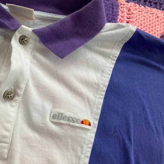 Vintage Ellesse polo shirt top  | S - M | purple … - image 6
