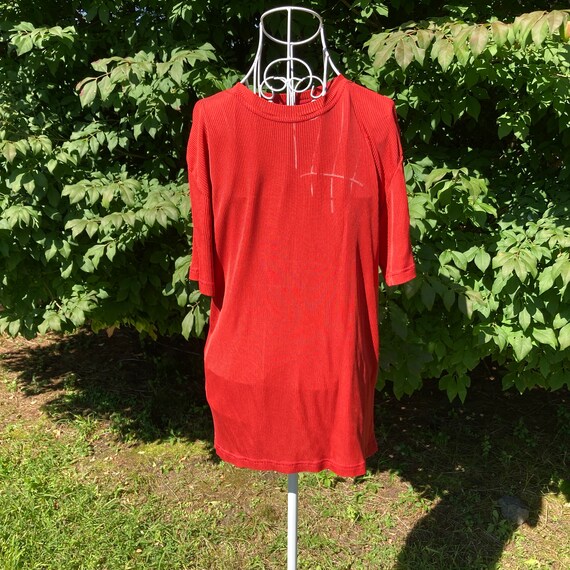 Vintage under shirt | S-L |  90s  1990s rust red … - image 5