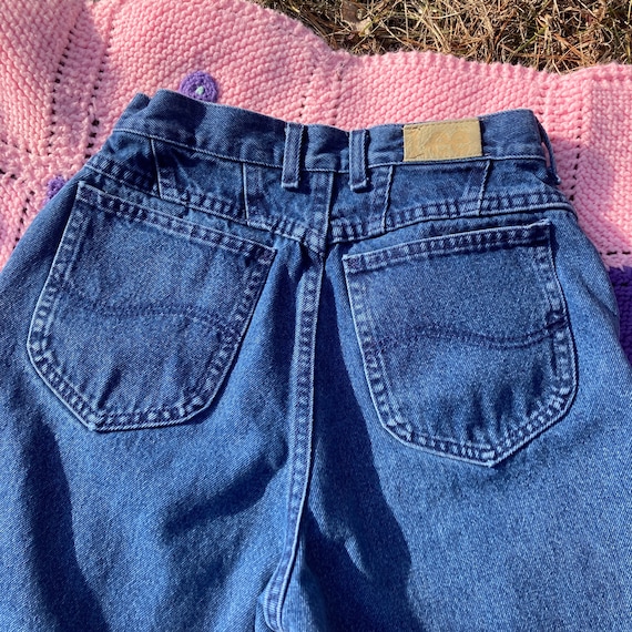 vintage lee jeans high waisted blue rinse 90s 100… - image 4