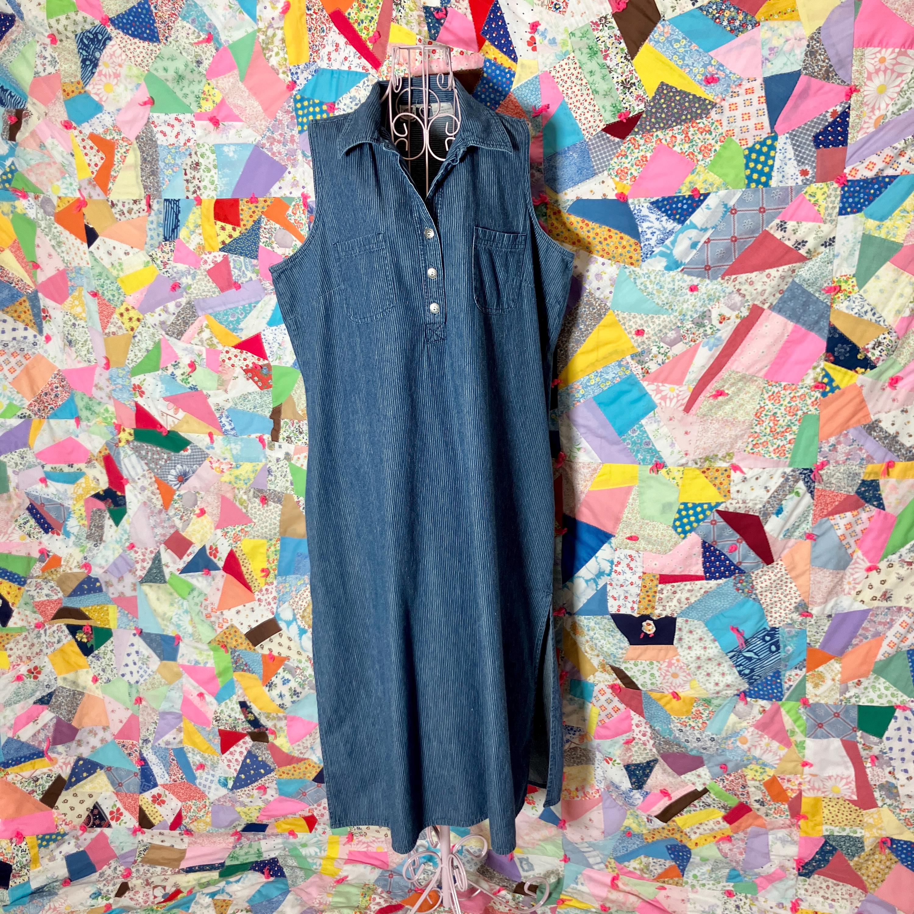 90s Vintage Denim Dress - Etsy