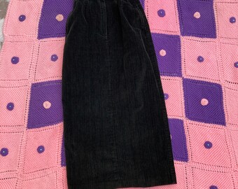 vintage 90s skirt corduroy green |XXS-XS| olive western cotton soft midi Saddle Club