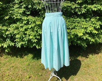 Vintage 70s pastel teal skirt 1970s 23 - 24 | XXS - XS |  Claude