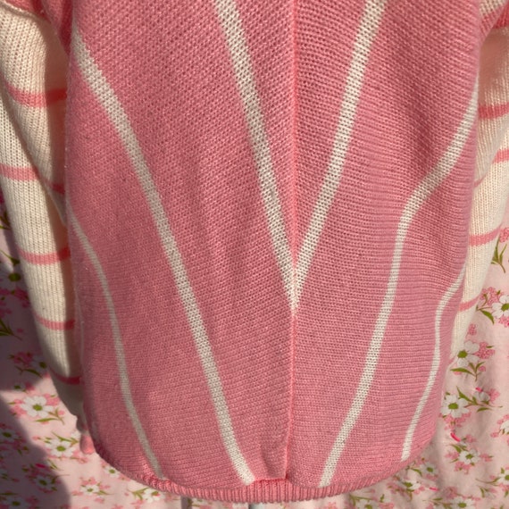 Vintage pink stripe sweater top