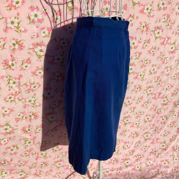 Vintage 60 / 70s a line skirt academia fades dist… - image 4