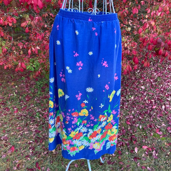 Vintage 60s 70s floral skirt |S-M| 1960s 1970s pi… - image 3