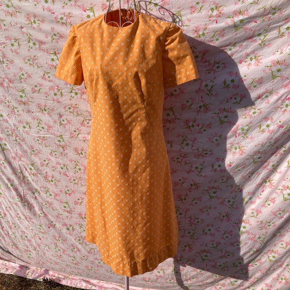 bright orange shift dress Light Orange Shift Dress - Satin Shift Dress - Mini Dress
