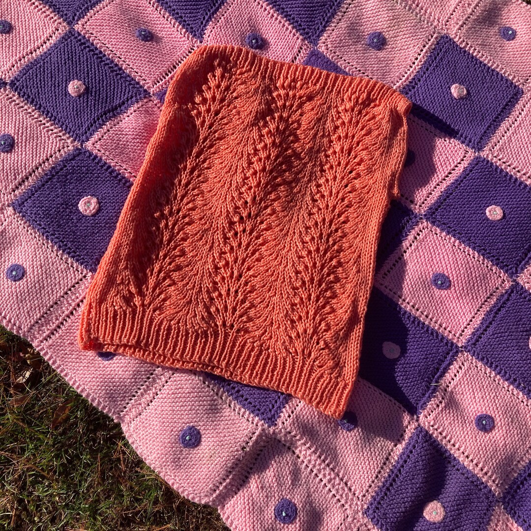 Vintage Crochet Sweater Vest Pastel Orange Open Weave Knit Etsy