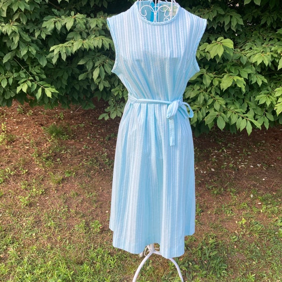 70s dress and top blue polyester 1970s | S - M | … - image 7