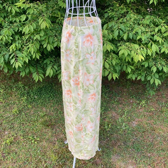 vintage skirt pastel floral yellow 1990s cottage … - image 8