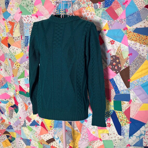Vintage 60s 70s Sweater Long Sleeve Cable Knit Robert Mackie 