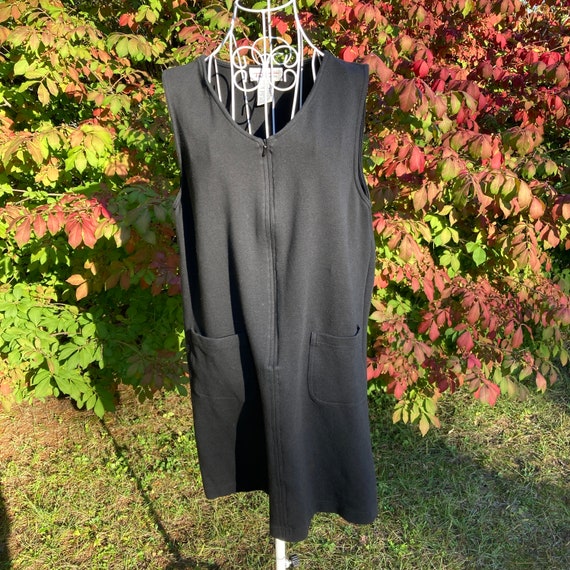 vintage talbots jumper dress 90s minimal black 19… - image 2