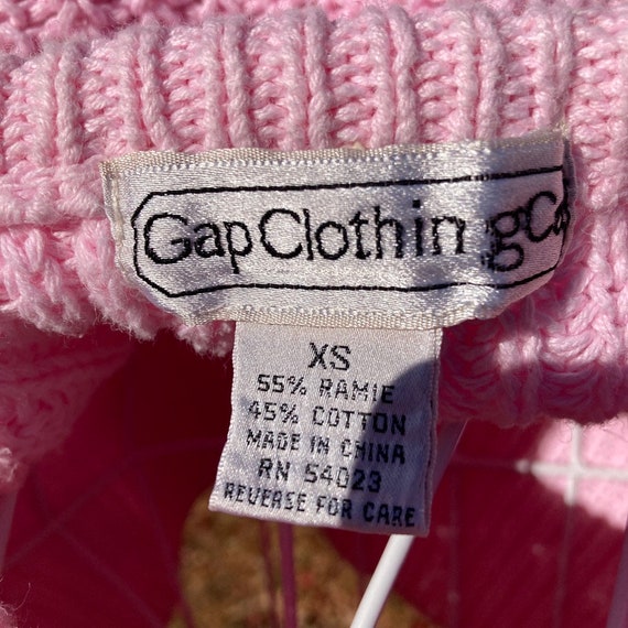 Vintage gap sweater80s 90s light pale pink  | XS-… - image 2