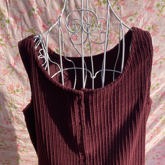 vintage red corduroy jumper dress | S-M | 90s cot… - image 4