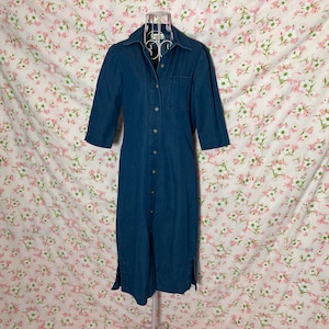 talbots denim maxi dress Women's Petite - Denim Midi Shirtdress - Bridgeport Wash - 16