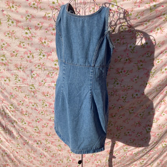 white christmas dresses 1980s Denim Jumper Dress – 3 Women main image 1