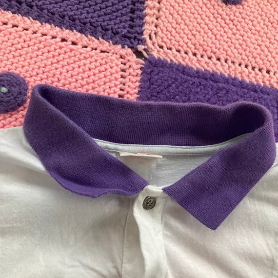 Vintage Ellesse polo shirt top  | S - M | purple … - image 4