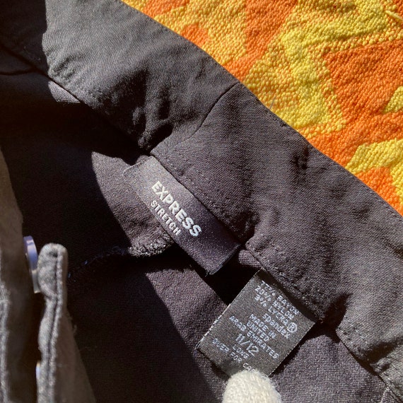 black 90s y2k express trousers mid rise pants 199… - image 6