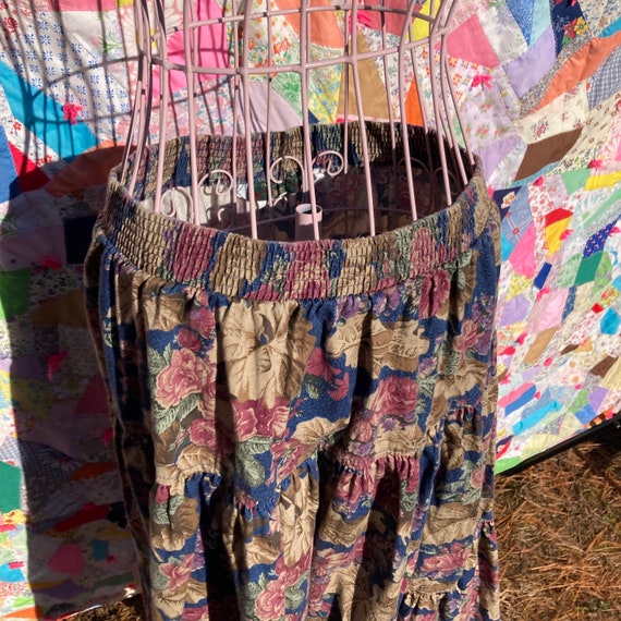 Vintage 90s skirt |s-m| cottage core Orvis cotton… - image 2