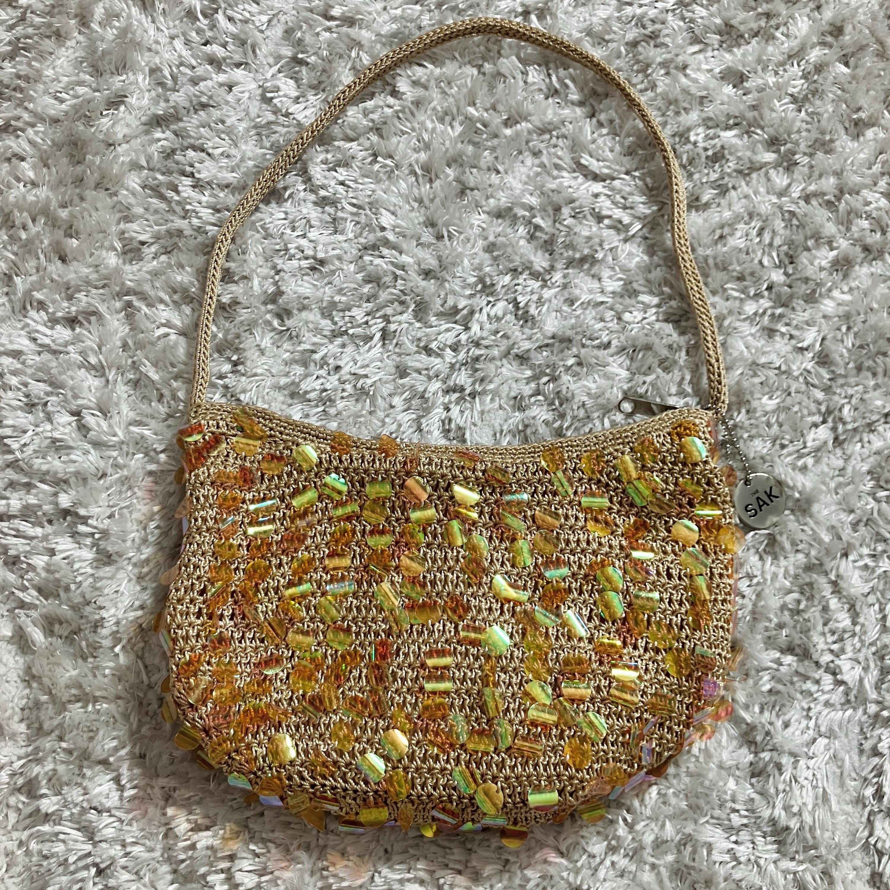 Gold Glitter Crossbody Bag Louis Vuitton Damier Azur Handbag