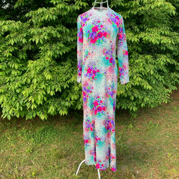 70s vtg vintage maxi long dress cottage prairie f… - image 2