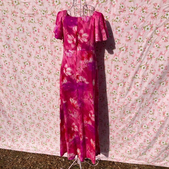 70s vintage maxi dress | S-M | Hawaiian floral pi… - image 9