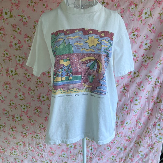 vintage graphic dog t shirt |S - M| 80s single stitch 1980s