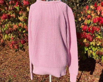 Vintage gap sweater80s 90s light pale pink  | XS-M | chunky cotton blend Gap Clothing Co