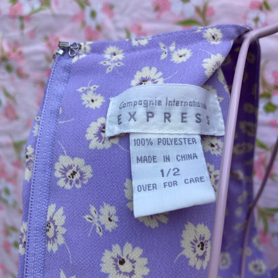 vintage romper purple cream floral  90s  | S-M | … - image 7