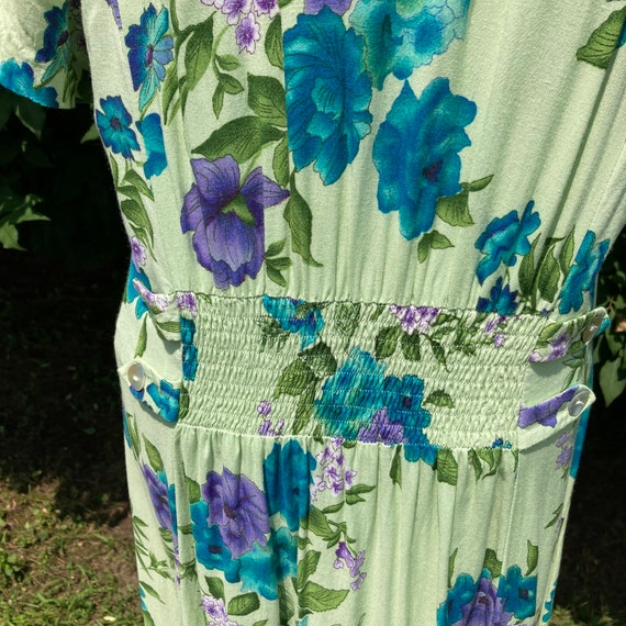 vintage cottage core dress floral  90s sage green… - image 7